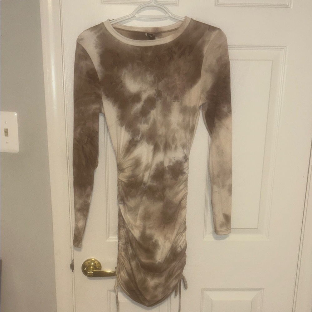 Windsor Brown and Cream Tie-Dye Dress